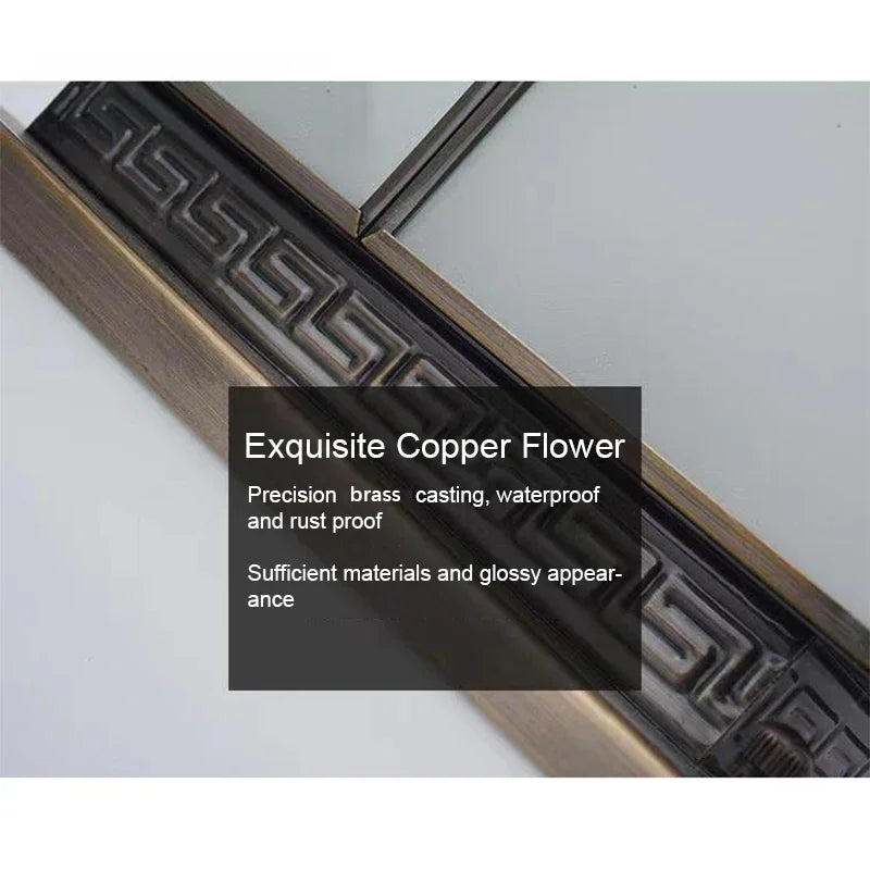 WPD Outdoor Electricity Post Lamp Vintage Creative Chinese Brass Pillar Light LED Waterproof IP65 for Home Villa Courtyard