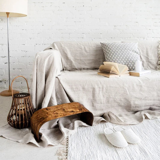 Premium Quality Sofa Slipcover, 100% Linen Sofa Cover ,Soft Couch Chair Cover for Living Room Bedroom LOVESEAT Home Textile