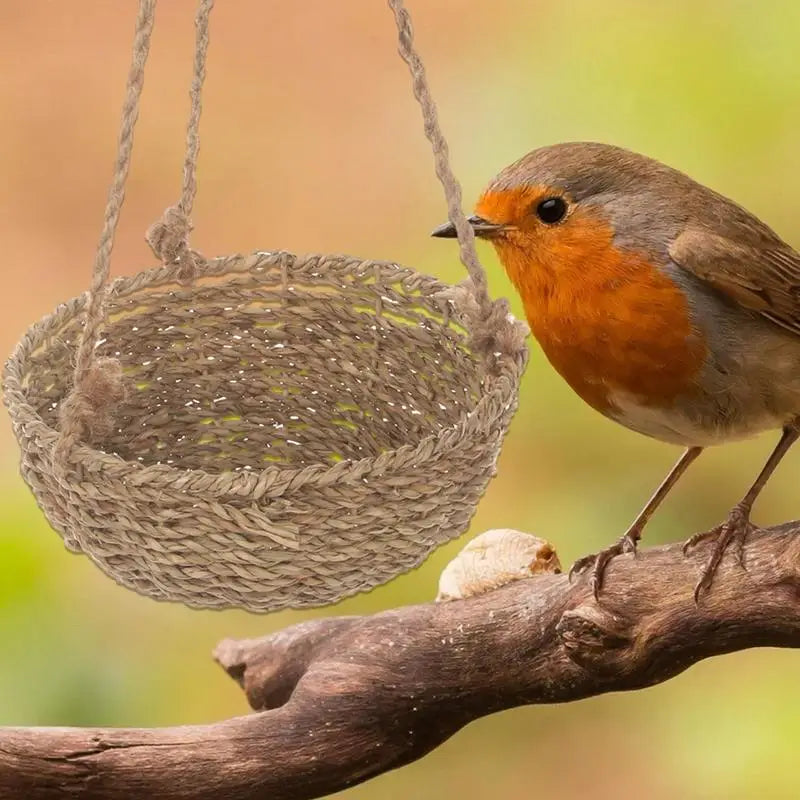 Bird Nest For Cage Summer Rattan Parrot Houses For Sleeping Novelty Bird Dangling Houses For Indoor & Outdoor Cozy Sleeping Huts