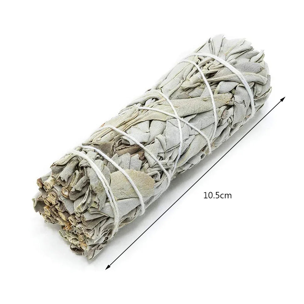 1-10PCS Natural White Sage Bundle Smudge Sticks California Pure Leaf for Spiritual Home Cleaning Sage Incense Aromatherapy