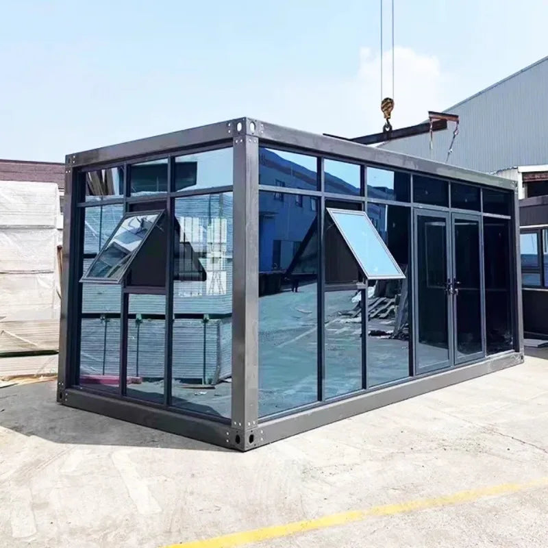 Structure Prefab Container House Smart Portable Mobile 20Ft Prefabricated House Flatpack Glass Container House