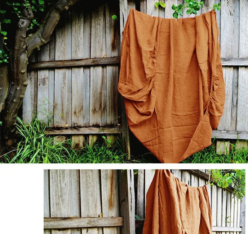 100% Linen Fitted Bed Sheet Mattress Cover Natural Washed French Flax Soft Natural Breathable Deep Pockets Farmhouse Bedding