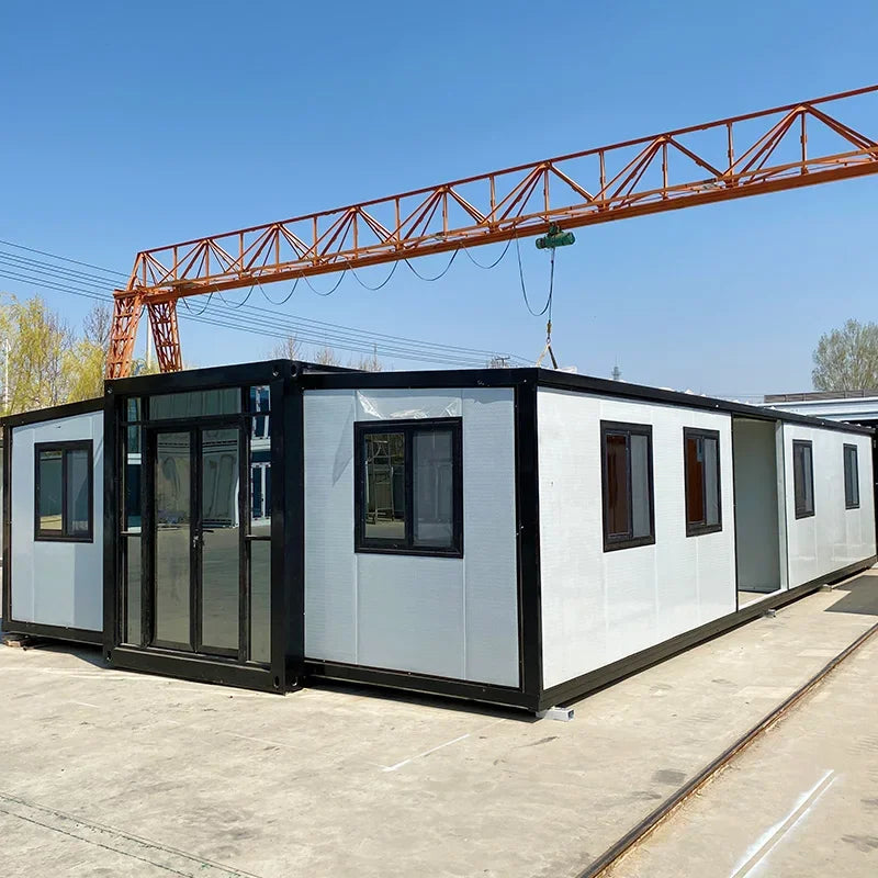 20ft 40ft Hurricane Proof Light Steel Foldable Flat Pack Expandable Storage Prefabricated 4 Bedroom Cabin Homes Container House
