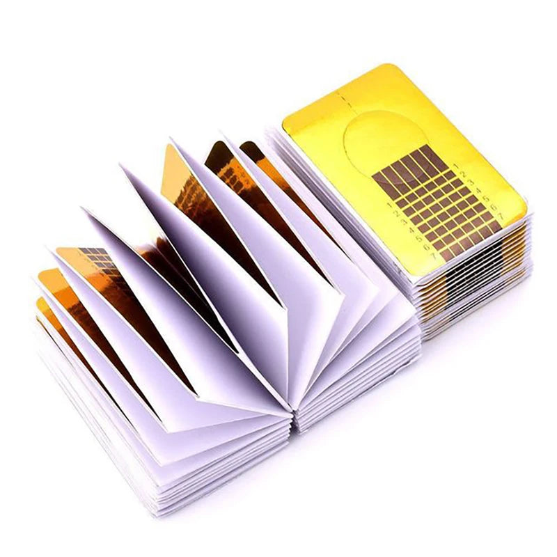20/50/100Pcs/set Nail Form Beauty Nail Art Extension Sticker, Manicure Trimming DIY Crystal Nail Form Paper Holder Stencil Tool