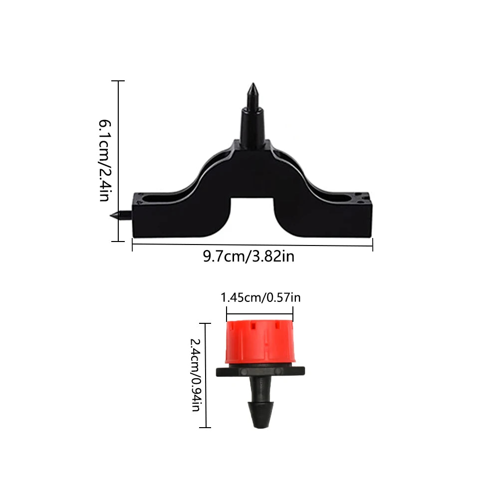 10M/20M Garden Drip Irrigation Automatic Watering System Kit 1/4'' Nozzles for Bonsai Pot Plant Lawn Flower Vegetable Greenhouse