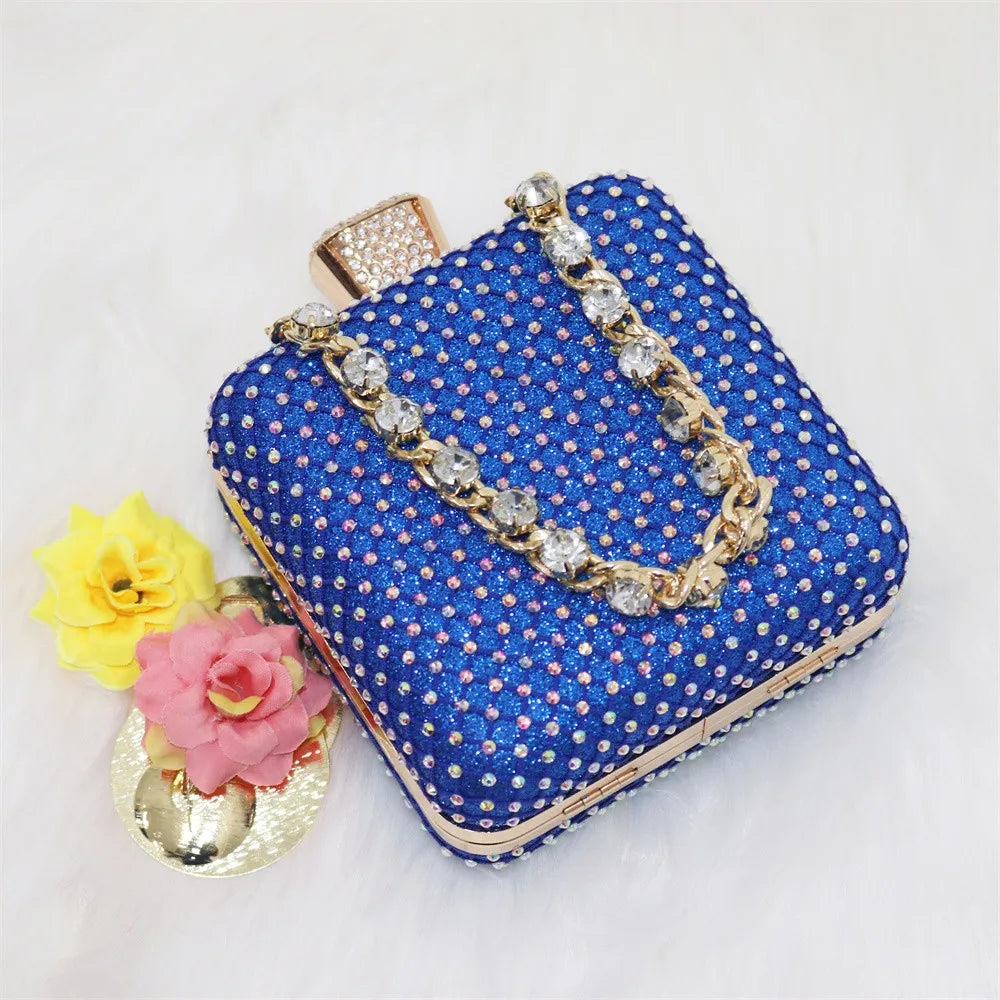 Women Evening Bags With Diamonds Style Party Handbags Metal Day Clutch Purse gold handbags for women