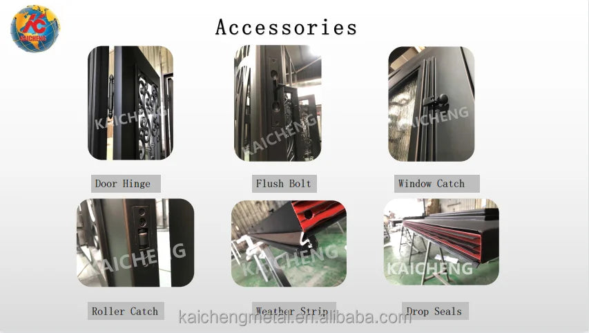 Wrought Iron Glass Door Customized Size Door Wrought Iron Simple Iron Door Hot Selling
