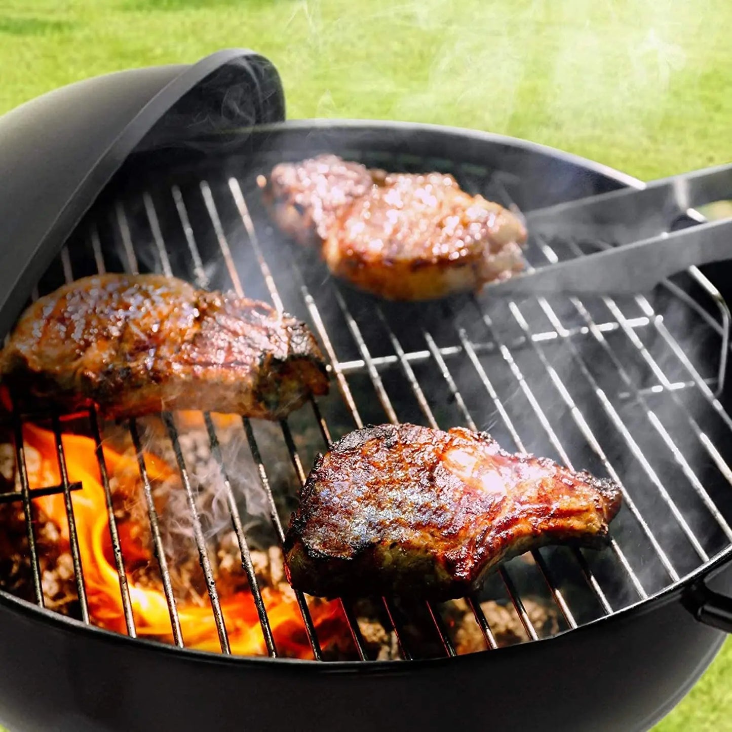 18 Inch Portable Charcoal Grill With Wheels Outdoor Cooking Barbecue Camping BBQ Coal Kettle Grill