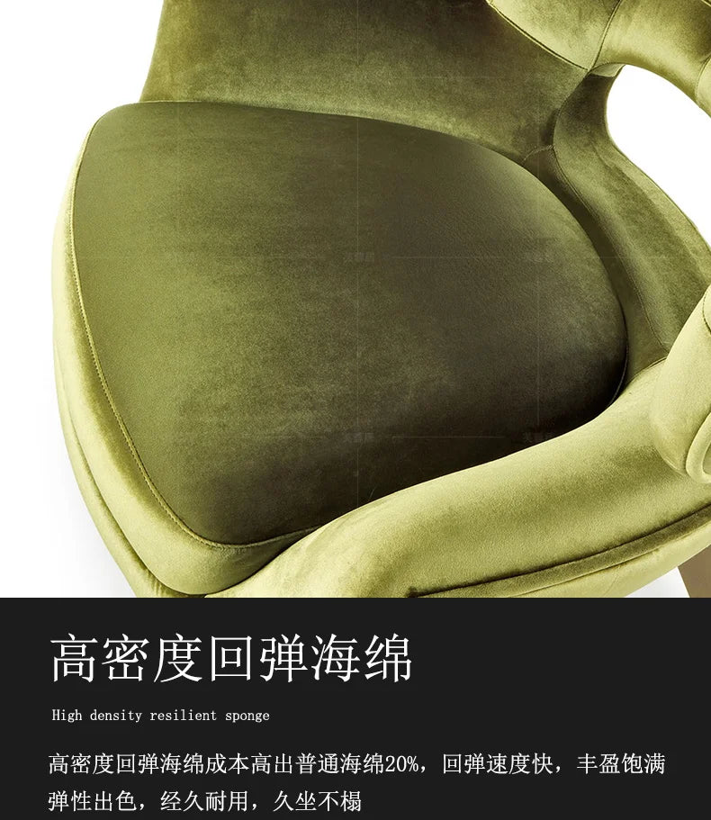 zq Italian Light Luxury Fabric Single Sofa Living Room Leisure Chair Post-Modern Couch
