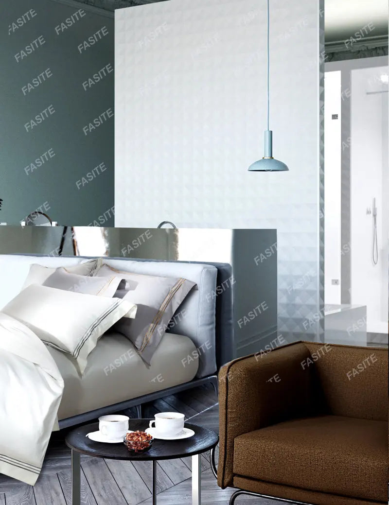 120s long-staple cotton satin cotton light luxury quilt cover four-piece high-end hotel European-style cotton bedding