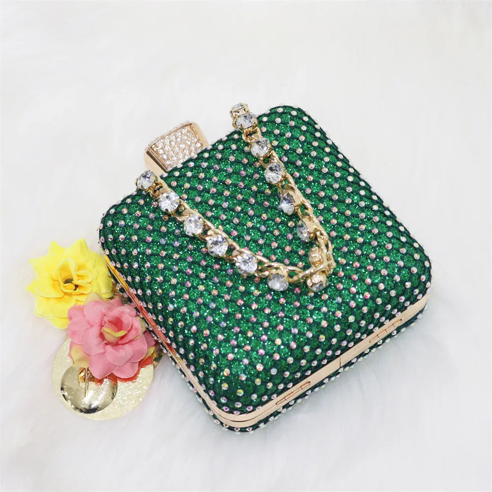 Women Evening Bags With Diamonds Style Party Handbags Metal Day Clutch Purse gold handbags for women