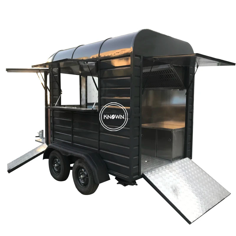 Food Trailers Mobile Bars Ice Cream Vending Van Vintage Horse Box Food Carts Food Stall Kiosk for Sale