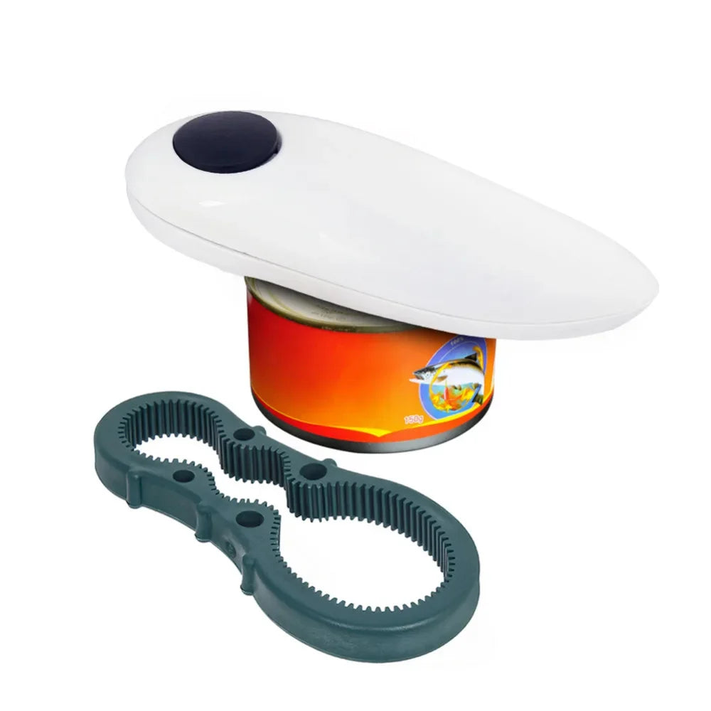 Mini Convenient One Touch Automatic Electric Can Tin Bottle Opener Hands Free Jar Can Tin Opener Safe