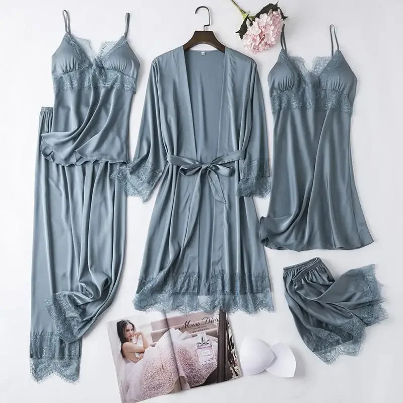 Women New Bride Bridesmaid Wedding Party Robe Female Sleepwear White Kimono Pajamas Rayon Casual Nightgown Home Clothes