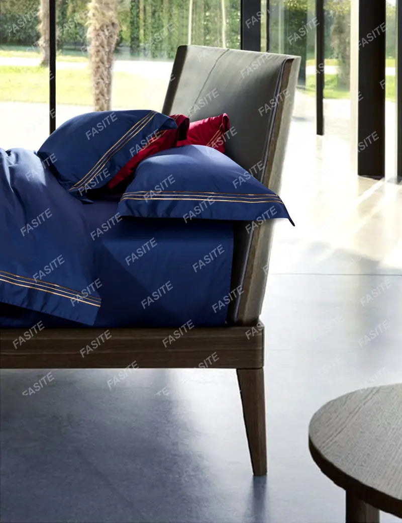 120s long-staple cotton satin cotton light luxury quilt cover four-piece high-end hotel European-style cotton bedding