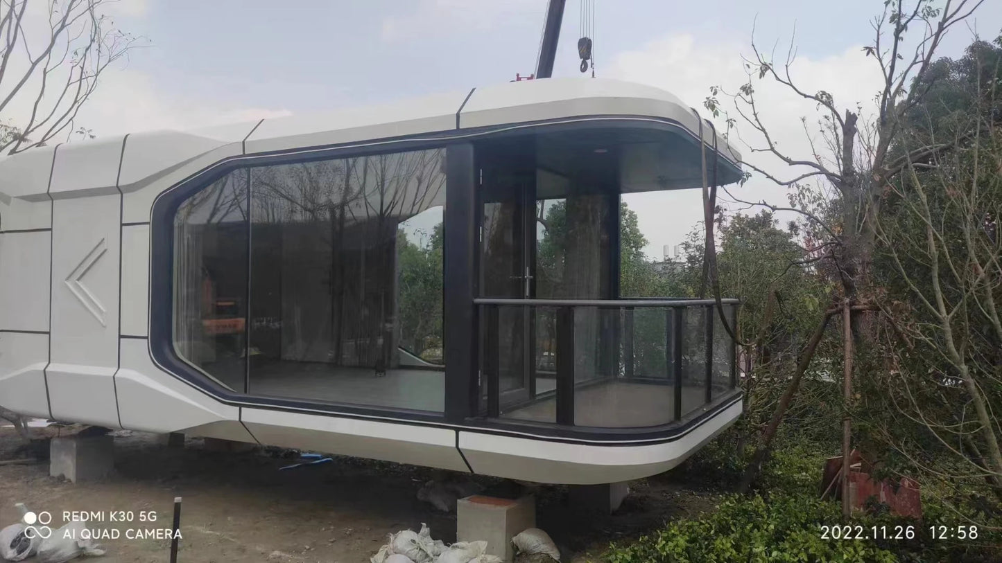 Prefabricated Kit Luxury Living Pod Cabin Modular Building Mobile Container Home Capsule Prefab House