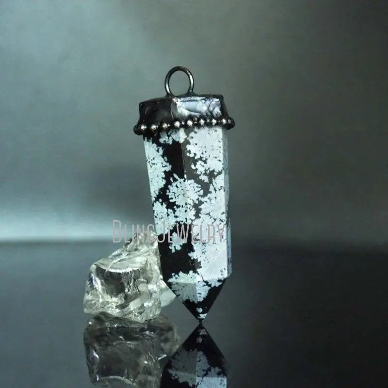 10pcs Lodolite Garden Quartz Crystal Necklace Pendant Natural Talisman Witch Wicca Pendulum Chakra Spiritual Jewelry Charms