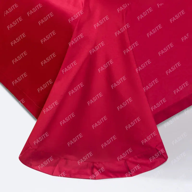 120s long-staple cotton satin cotton light luxury quilt cover four-piece high-end hotel European-style cotton bedding
