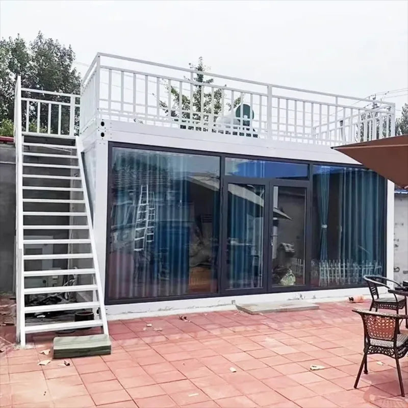 Structure Prefab Container House Smart Portable Mobile 20Ft Prefabricated House Flatpack Glass Container House