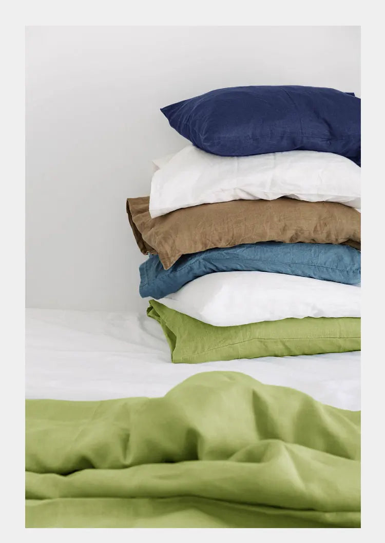 100% Linen Pillowcases, Solid Color Envelope Pillow Case, Bedding Bedroom Pillow Cover, 40x60cm/50x70cm/50x90cm