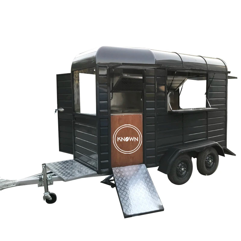 Food Trailers Mobile Bars Ice Cream Vending Van Vintage Horse Box Food Carts Food Stall Kiosk for Sale