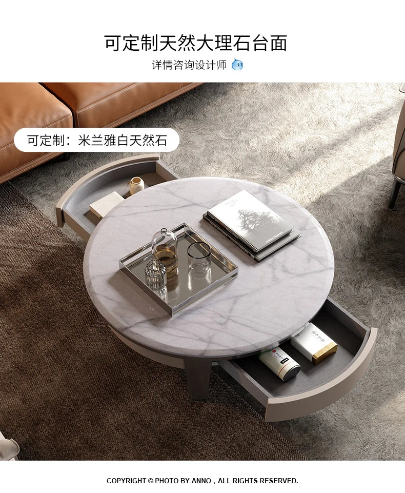 YY TV Cabinet Unit Light Luxury Modern High-End Designer Minimalist Coffee Table
