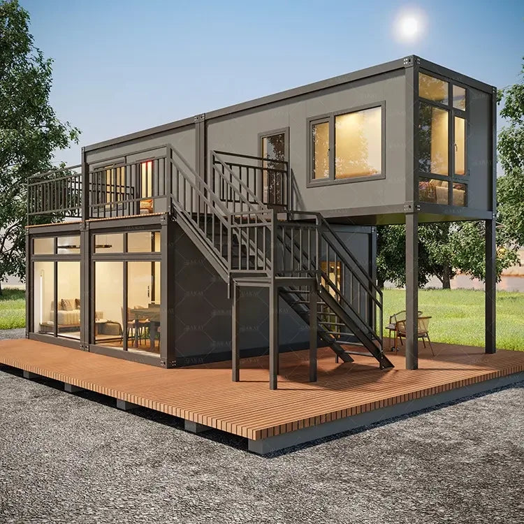 Customized Galvanized Container Home Stay House 20ft 40ft Luxury Villa