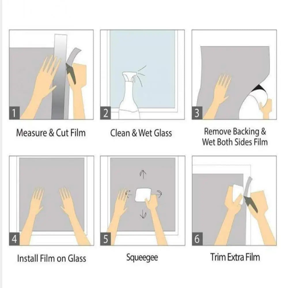 Window Film Privacy Bamboo Glass Sticker UV Blocking Heat Control Window Coverings Window Tint for Homedecor