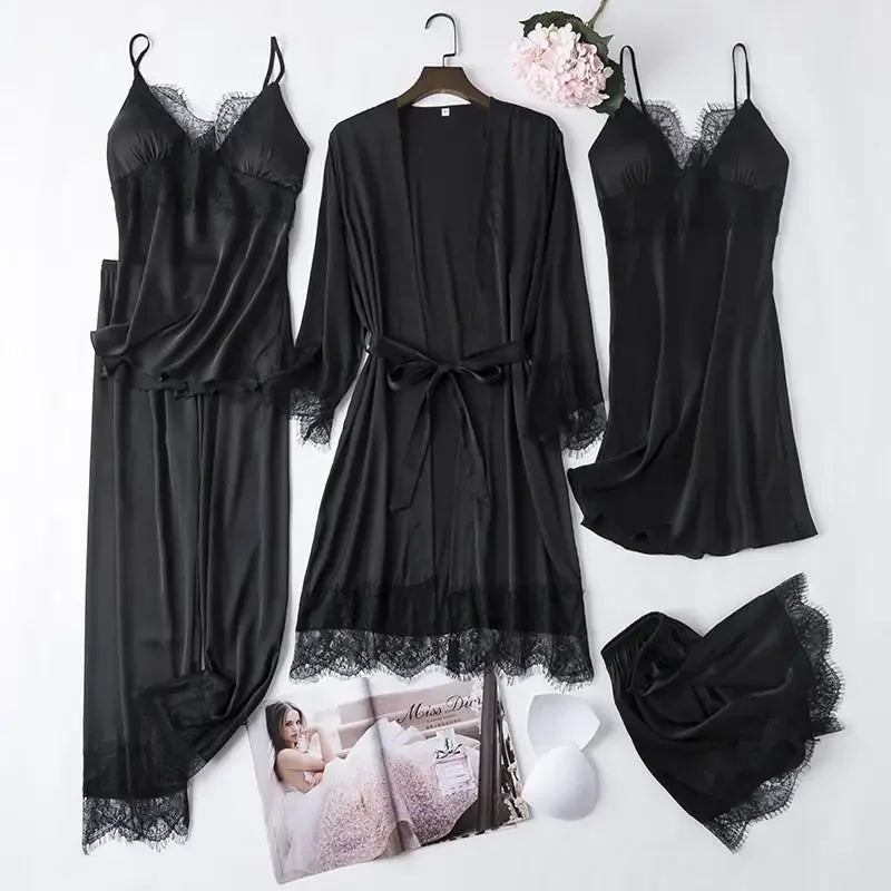Women New Bride Bridesmaid Wedding Party Robe Female Sleepwear White Kimono Pajamas Rayon Casual Nightgown Home Clothes