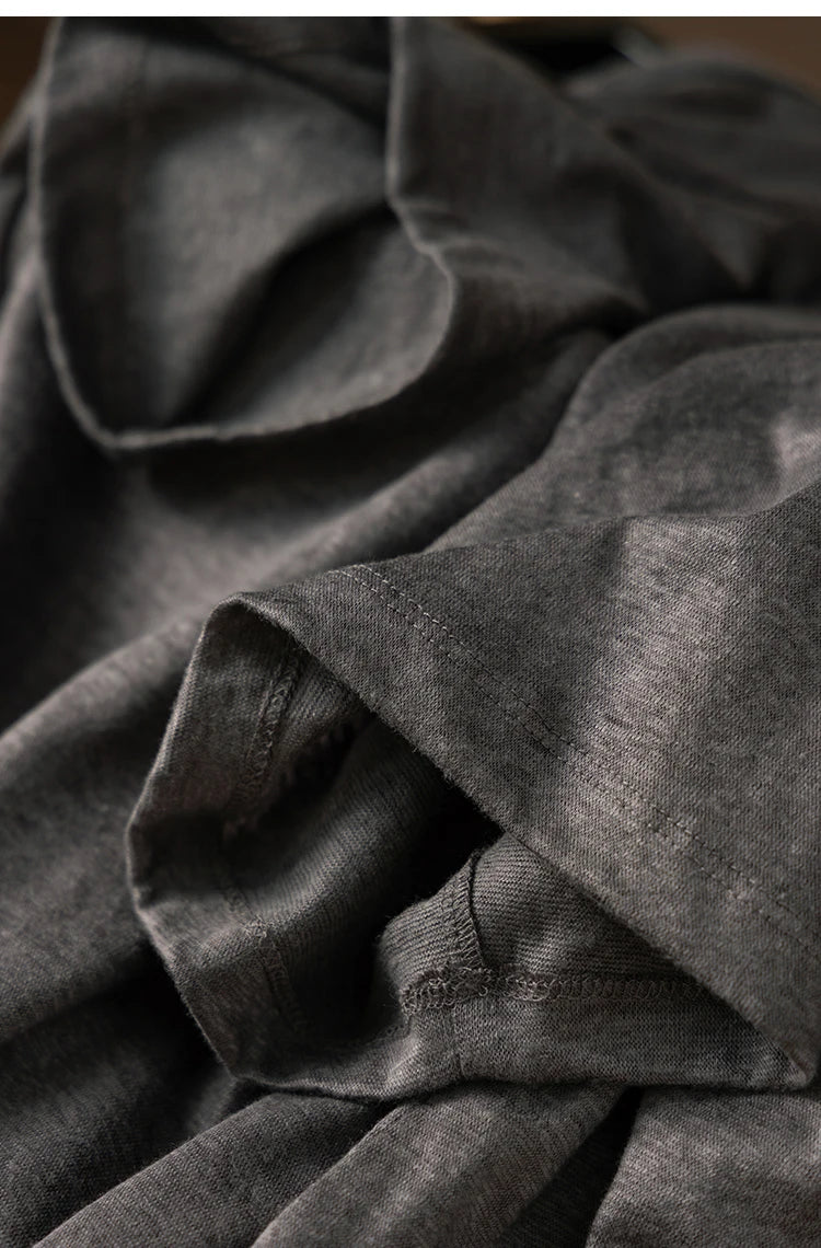 100% Linen Knitted High-quality Casual Loose Round Neck Short-sleeved T-shirt Women Short Sleeve Shirts for Women