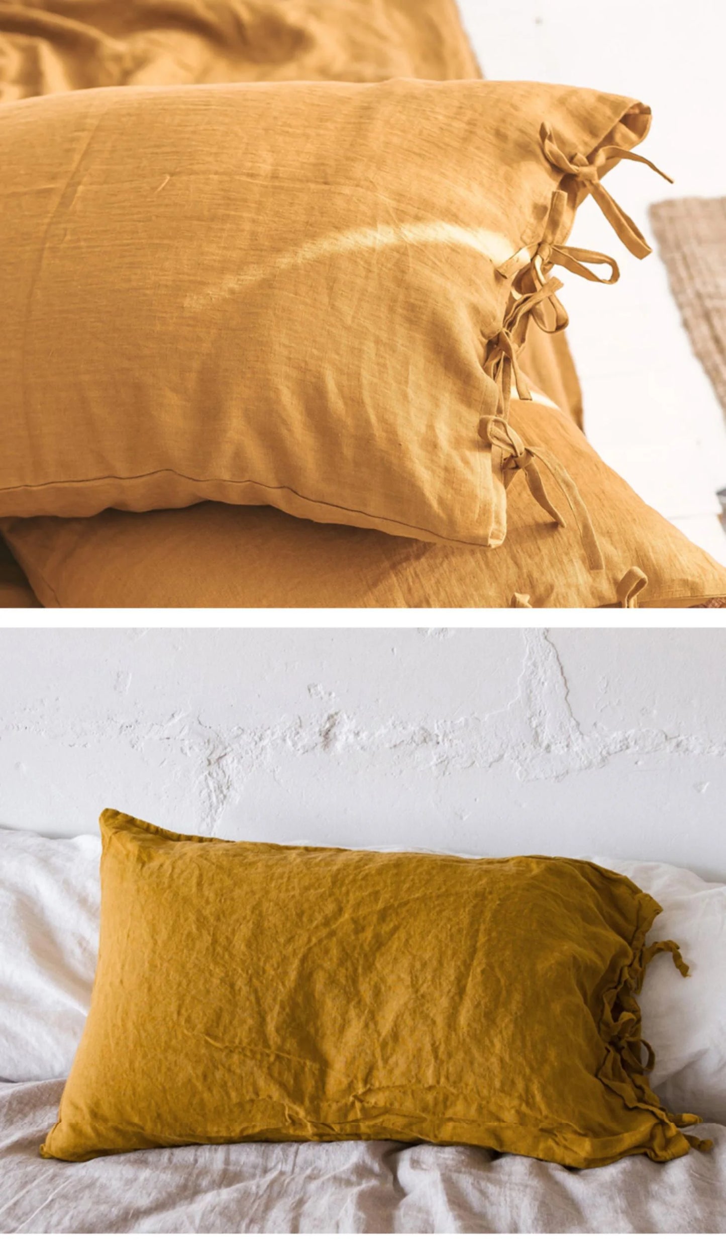 100% Linen White Pillowcase 50x70 Nordic Pillow Covers 2PCS for Bed Sleeping Simple Flax Pillowcases 50x90 King Size