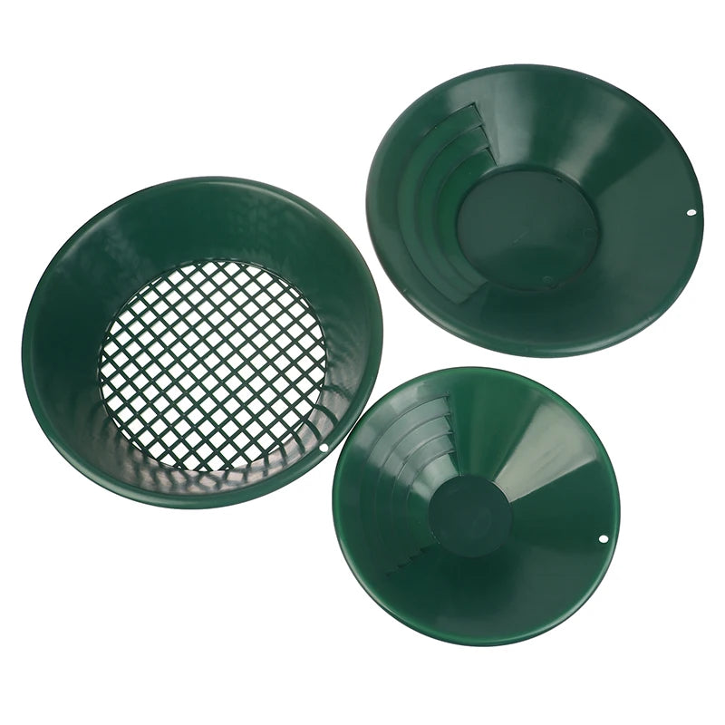 10/14/15inch Plastic Gold Pan Basin Nugget Mining Dredging Prospecting for Sand Gold Mining Manual Wash Gold Panning Equipment