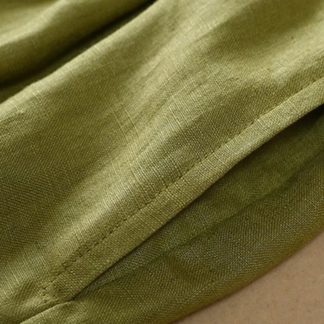 100% Linen Long Summer Skirt Causal Vintage Solid Loose Maxi Skirts with Button Korean Style Women's Clothing Irregular Hoidlay