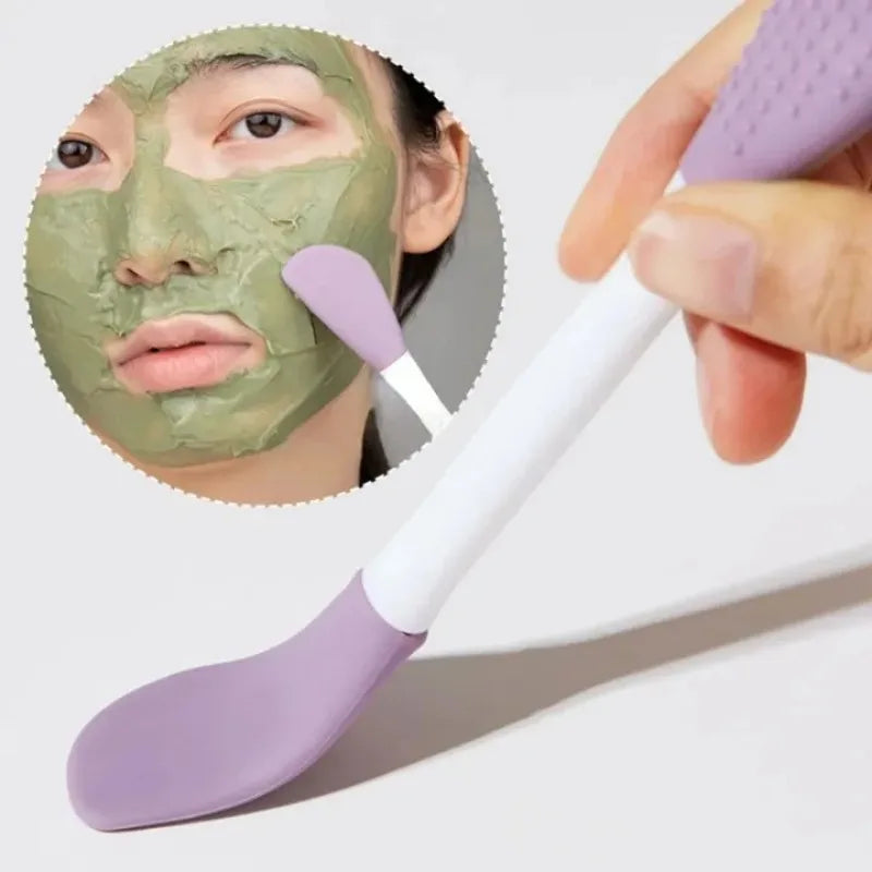Double Head Silicone Facial Mask Brush Facial Massage Cleaning Brushes DIY Mud Film Scraper Face Care Tool Beauty 2 In 1 Brush