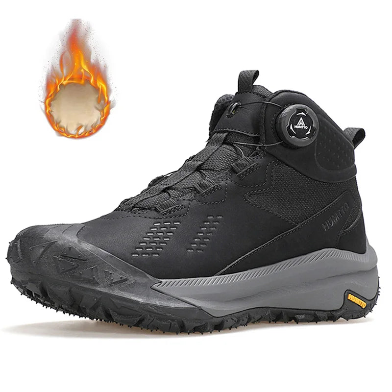 HUMTTO Hiking Shoes Men Waterproof Leather Hunting boots Women Trekking Ankle Tactical Shoes Snow boots Outdoor Sport Sneakers
