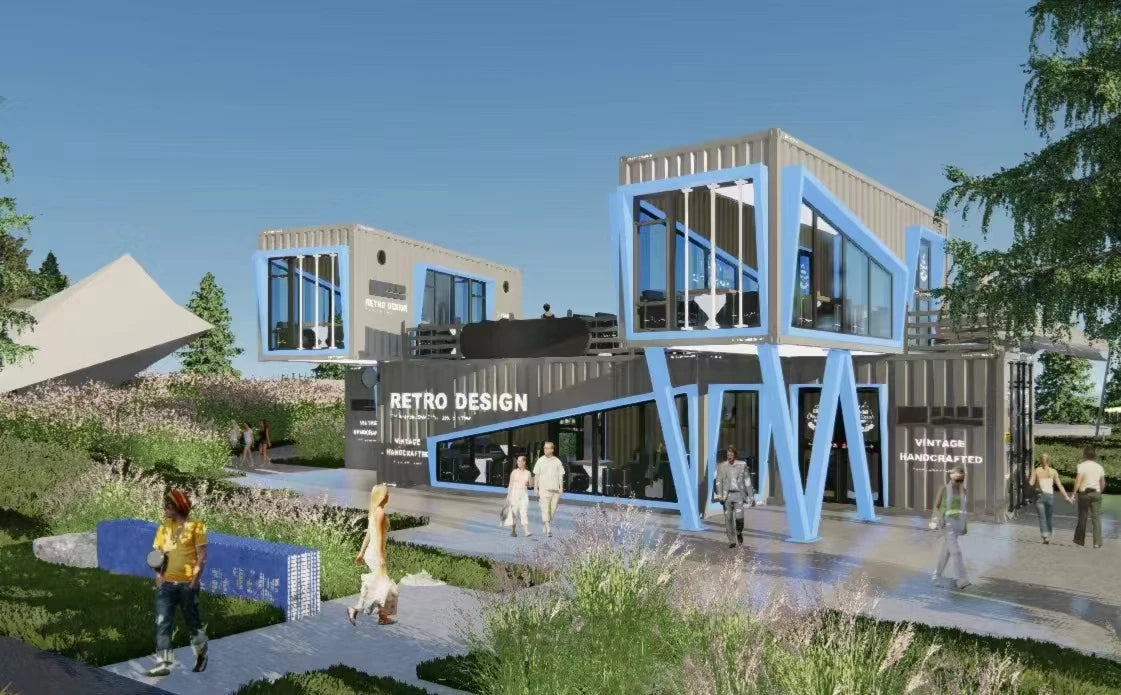 Prefabricated office storage container house insulated shipping container home stay