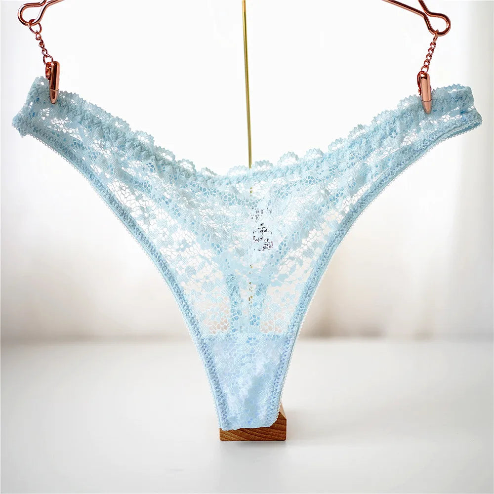 XXL Voplidia Female Underwear Elegant Floral Soft Lace G Strings T-Back Women Sexy Panties Thong Seamless Lace Hipster Lingerie
