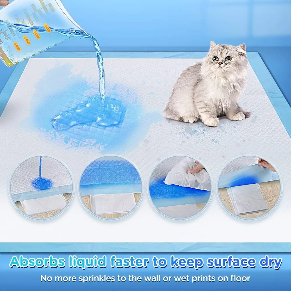 XXL Thicken 6 Layers Ultra Absorbent Dog Pee Pads Extra Large Leak-Proof Odor-Control Puppy Training Pads Quick Dry Pee Pads