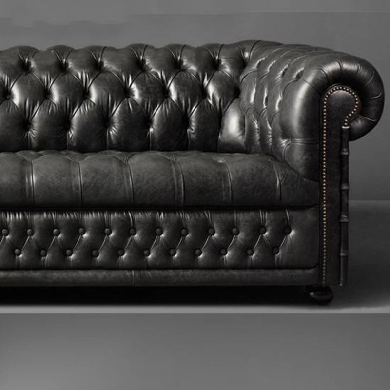 Modern Luxury Sofa Brown Leather Throne Recliner Vintage Sofa Waterproof Nordic Style Muebles Salon Living Room House Furniture