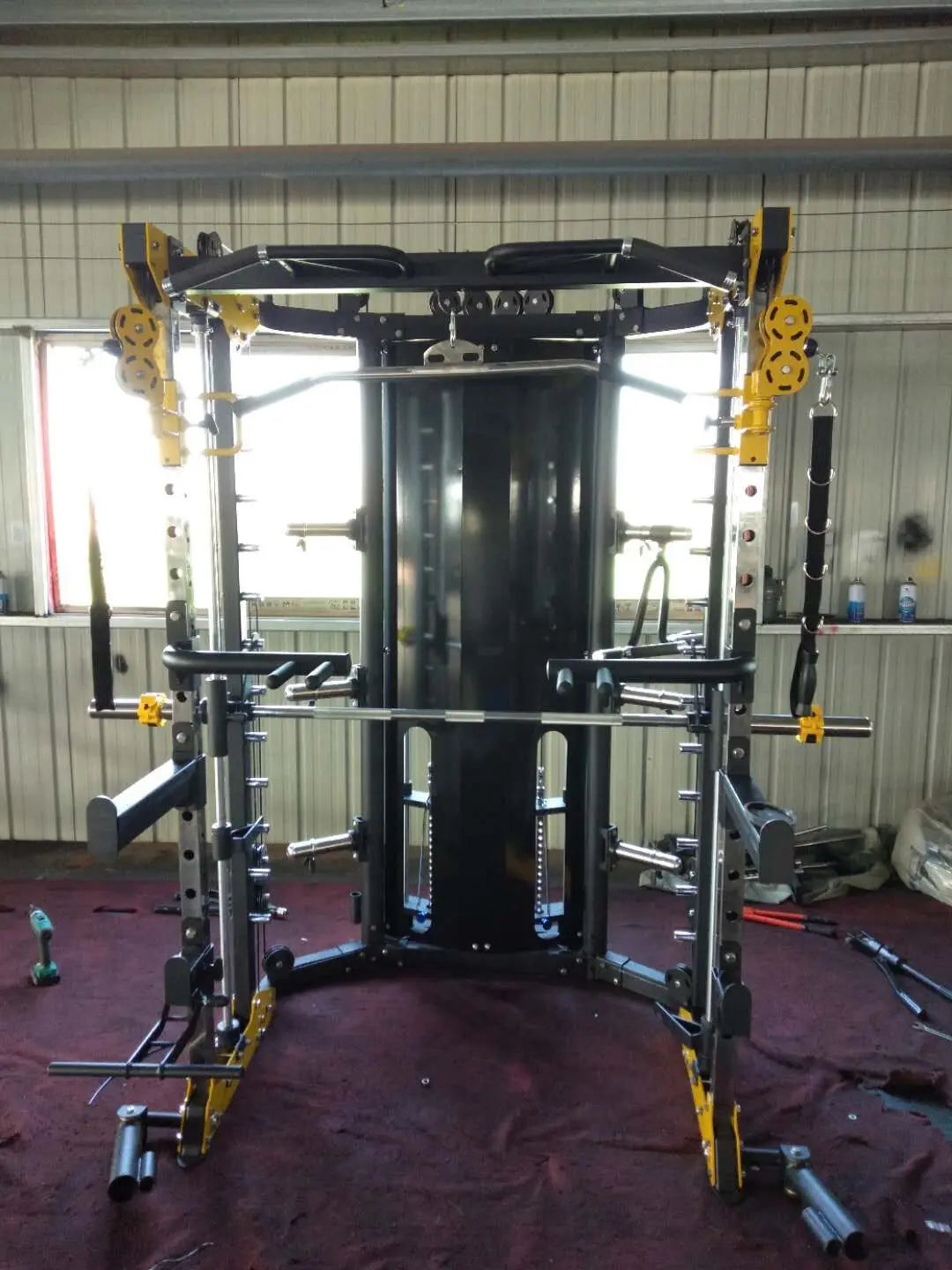 Xinrui Best Price Arm Multi-functional Gym Equipment Trainer Smith Machine with Weight Stack