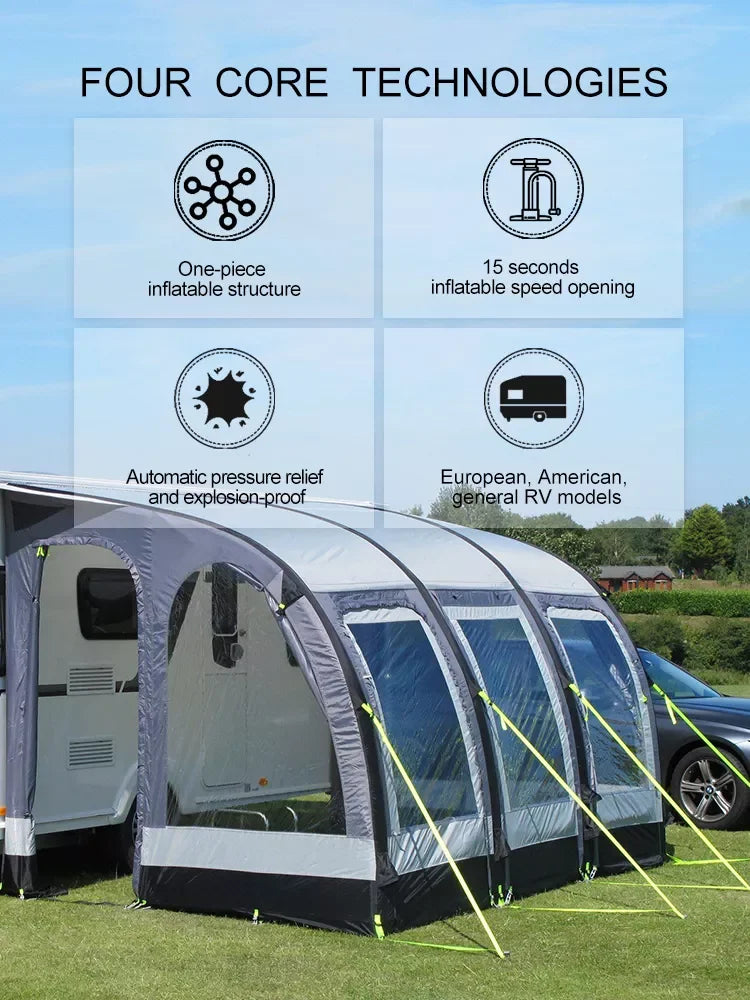 Y Inflatable Waterproof Roof Camper Van Tent For Family Camping Caravan Awning Tent