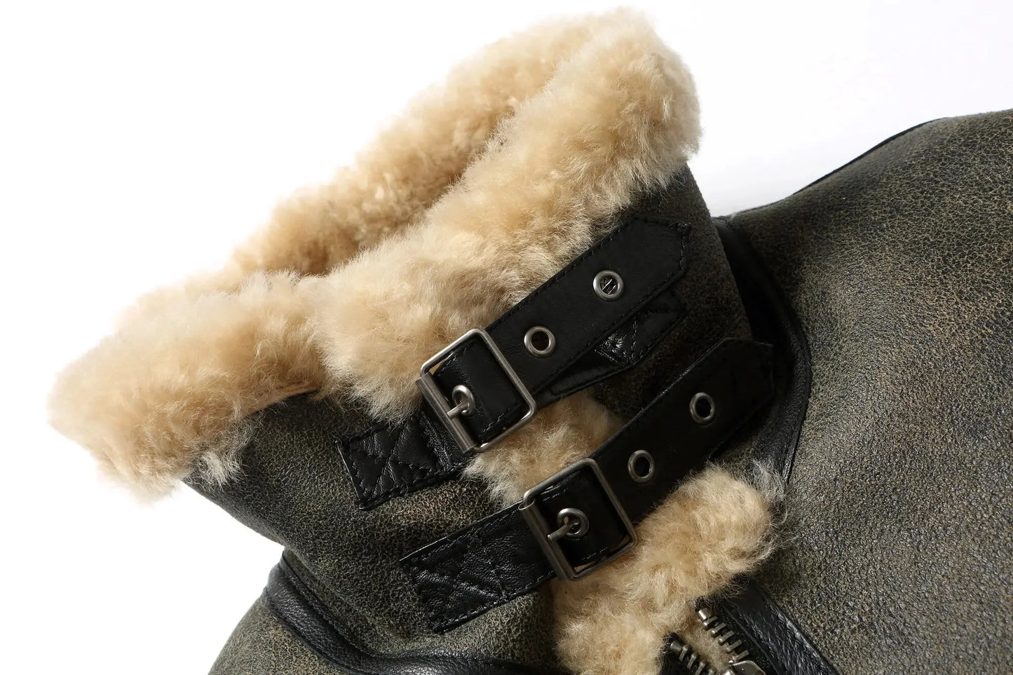 100% Natural Sheepskin Leather Jacket Winter Coat Real Fur Warm Explosive Style Sherpa Men's Large Motorcycle Fashion