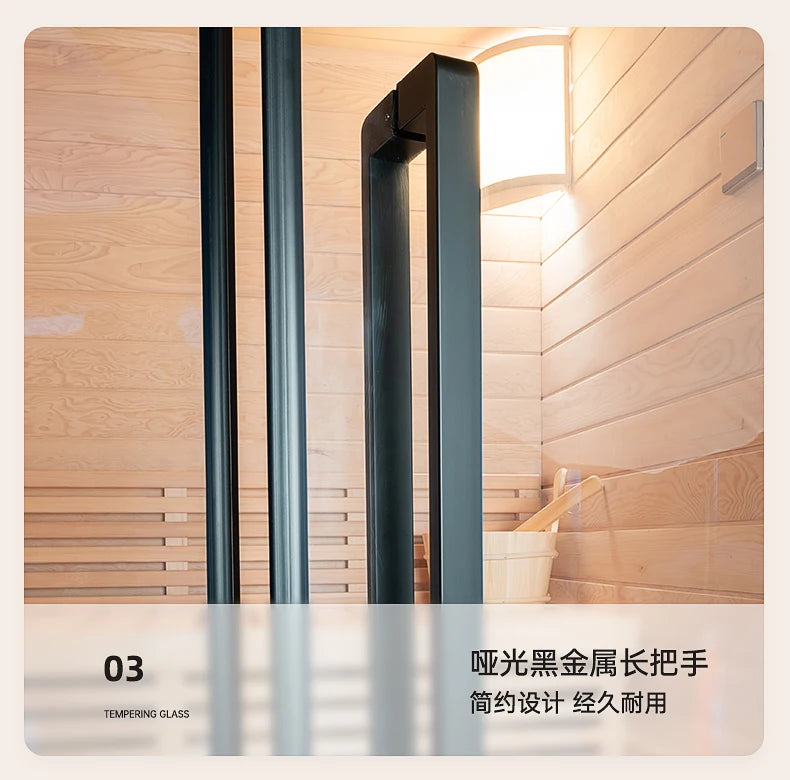 ZK Solid Wood Household Steam Room Volcanic Rock Wet Steam Health Room Medical Stone Sauna Room