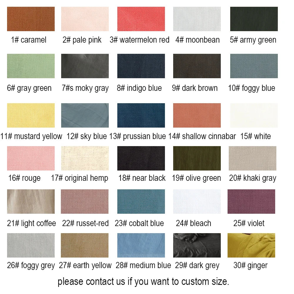 100% Linen Pillowcases, Solid Color Envelope Pillow Case, Bedding Bedroom Pillow Cover, 40x60cm/50x70cm/50x90cm