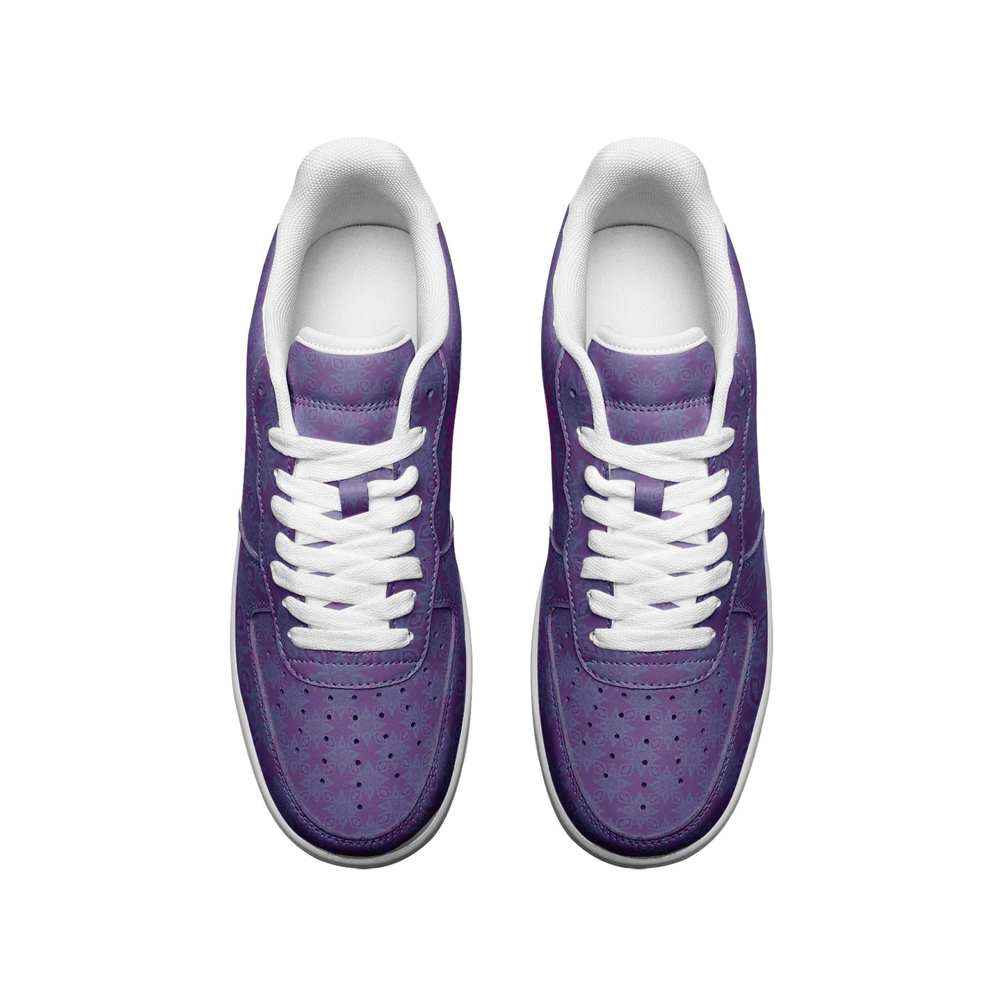 Purple Spark Infinite Universe Unisex Low Top Leather Sneakers