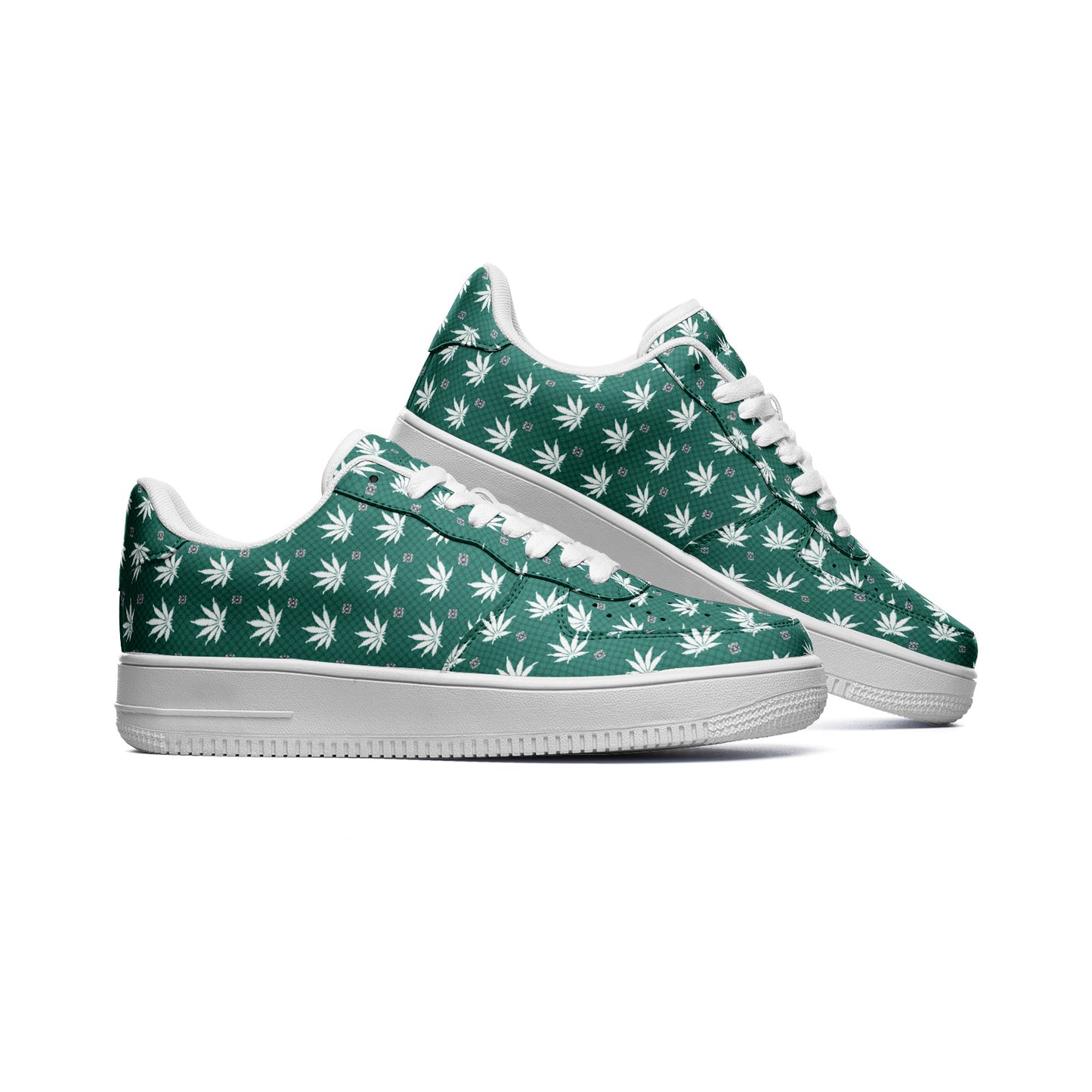 Dresden Green ICED Diamond - Infinite Universe - Unisex Low Top Leather Sneakers