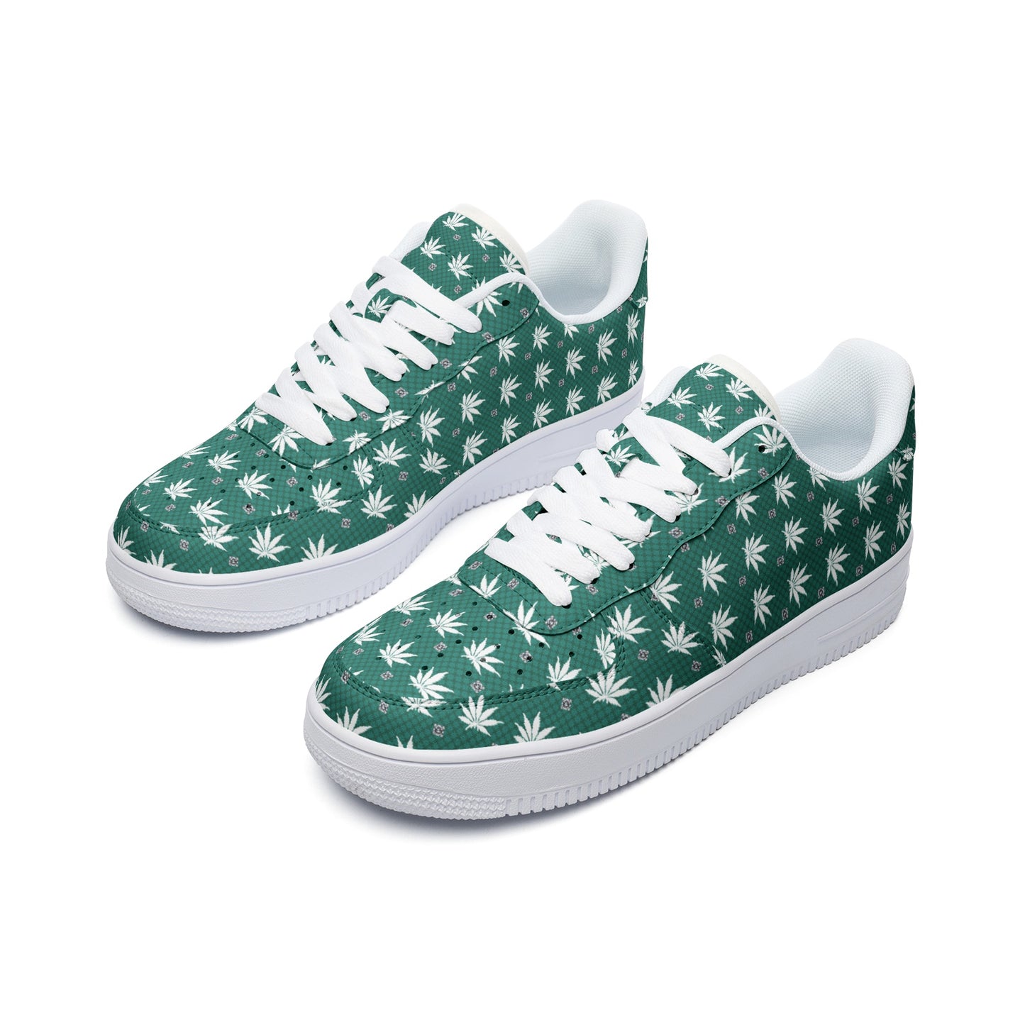 Dresden Green ICED Diamond - Infinite Universe - Unisex Low Top Leather Sneakers