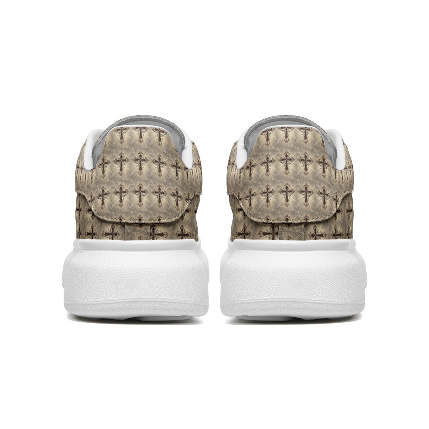 LOOK TWICE CROSS Infinite Universe Unisex Non Slip Lace Up Faux Leather Sneakers