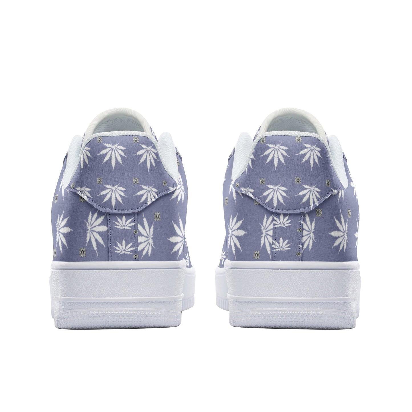 True Purple FROSTED ICED DIAMOND Unisex Low Top Leather Sneakers