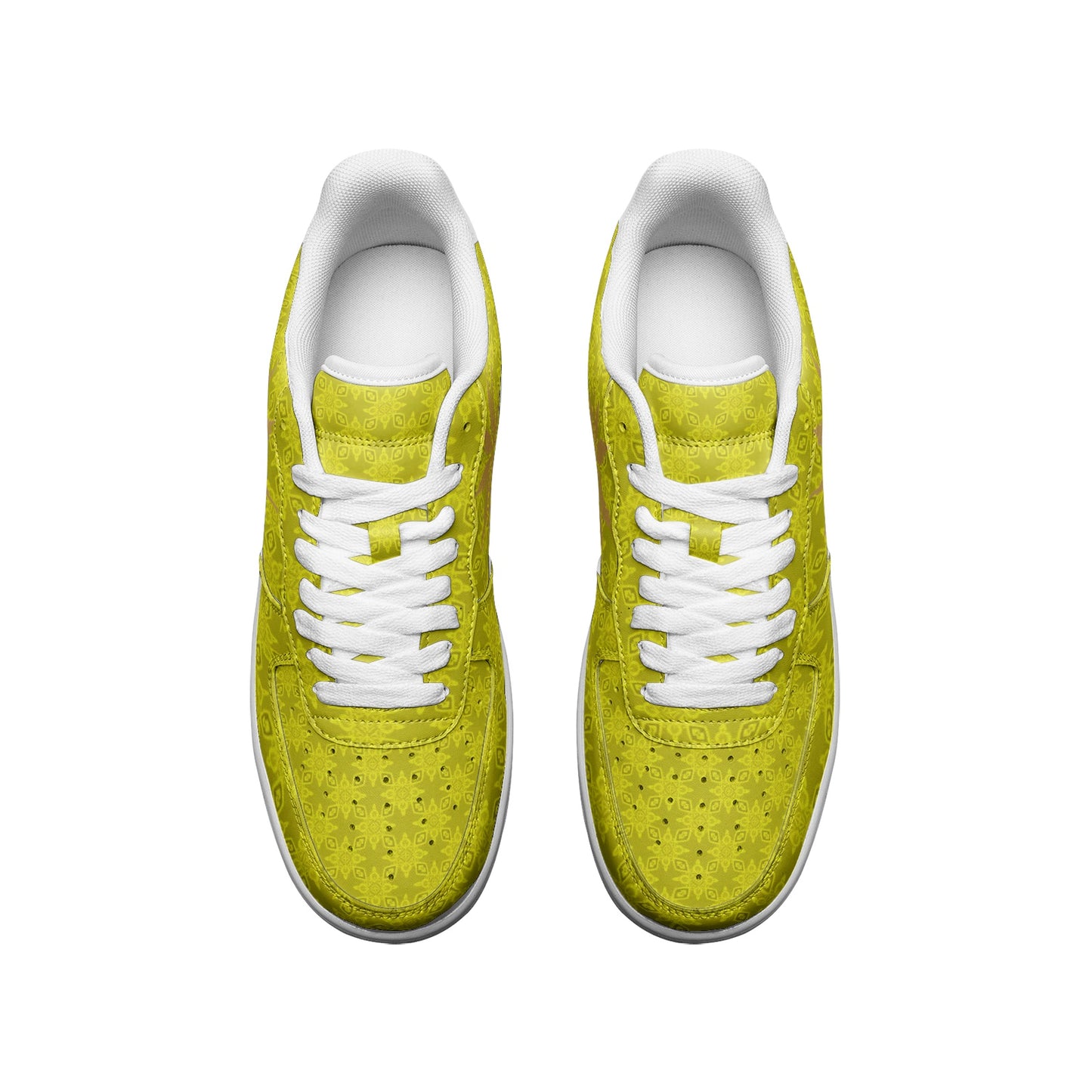 Gold Infinite Universe Unisex Low Top Leather Sneakers